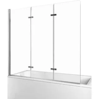 EMKE Emke, + Duschwand 3-teilig faltbar mit NANO Badewannenwand