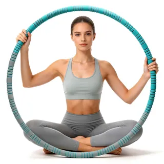 Hula Hoop Reifen Erwachsene, 1,1Kg Hullahub Reifen zum Abnehmen, 93 cm Durchmesser, 8 Segmente Abnehmbarer Hoola Hoop, Fitnessreifen für Anfänger, Fortgeschrittene und Profis (Grün)