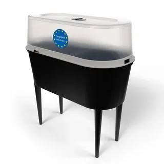BigDean Hochbeet Balkon 77 x 38 x 84 cm Schwarz