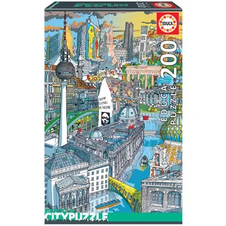 Educa 18469, Berlin, 200 Teile City Puzzle für Erwachsene und Kinder ab 6 Jahren, Deutschland