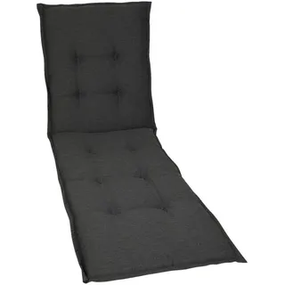 Liegenauflage, Grau, Textil, Füllung: Schaumstoff, Vlies, 60x7x190 cm, mittels Gurtband zu befestigen, Outdoor-Kissen, Liegenauflagen