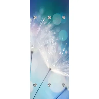 Queence Garderobenleiste Blüte Blau