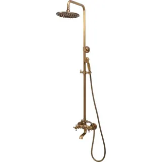 TRIZERATOP Duschsäule, Duschpaneel RETRO BRONZE, Duschsystem - Braun