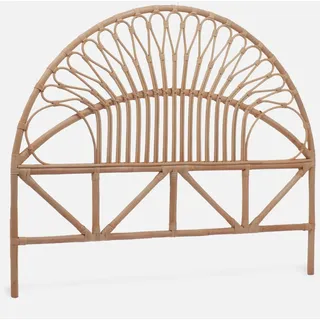 sweeek Kopfteil aus Rattan, Naturfarben - 140 cm, - sweeek