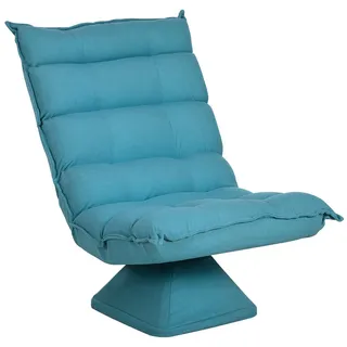 Homcom Relaxsessel mit verstellbarer Rückenlehne Polyester 61 x 95 x 62 cm Blau