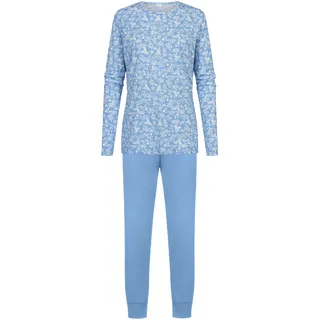 MEY Flower Meadow Pyjama Blau L (42)