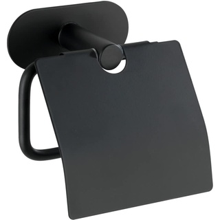 Turbo-Loc® Edelstahl Toilettenpapierhalter mit Deckel Orea Black Matt