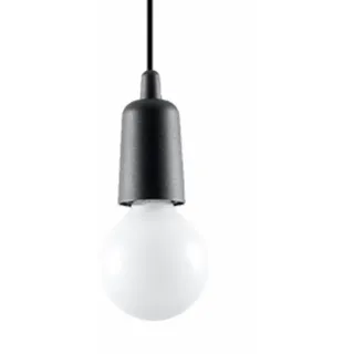famlights Pendelleuchte famlights, Pendelleuchte Dani E27 schwarz Ø 9,00 cm x 90,00 cm