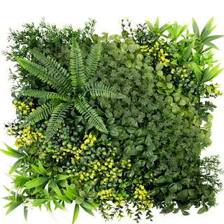 KARAT Pflanzenwand - Kunstpflanzen zur Wandmontage - 50 x 50 cm - Wandgarten - Künstliche Pflanzen Deko für Wand, Balkon & Garten (Multielements)