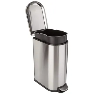 Amazon Basics Mülleimer 40 l Silber