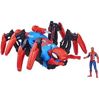 spider-man Marvel Krabbelspinne mit Wasserspritze, Superhelden-Spielzeug ab 4 Jahren, feuert Projektile und Wasser ab