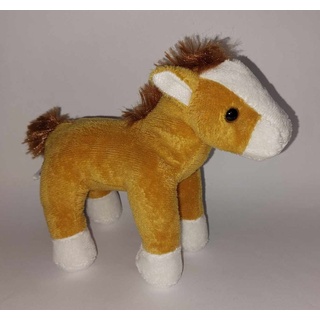 Plüschtier Pferd 16cm, braun, braune Mähne, Stofftiere Kuscheltiere Pferde Pony Ponys Tier