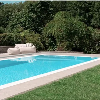 Einbaupool Infinity® Bay mit Überlauf 3,5x7,0m | Überlauf-Schwimmbecken: Fertig montiert, verrohrt und verkabelt