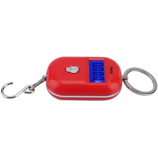 25 kg / 5g Digitalwaage Tragbare Ultra-Mini-Gleichgewicht Tasche Gewicht Haken Genaue Elektronische Waage LCD-Hintergrundbeleuchtung Küche Steelyard Rot (ohne Batterie),Küchenwaage