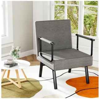oyajia Schlafsofa 4 in 1 Schlafcouch mit Bettfunktion, Leinen-Touch, für Schlafzimmer, Wohnzimmer, Grau grau