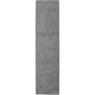 Snapstyle Hochflor Velours Teppich, Läufer Mona Grau, 100x300cm