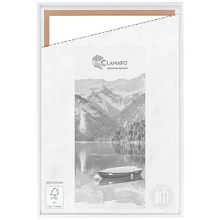Clamaro Bilderrahmen, Schattenfugenrahmen Keilrahmen Weiß Matt Bilderrahmen CLAMARO 45x30