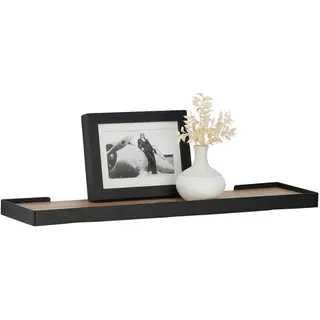 Xora Wandboard, Schwarz, Eiche, Metall, Holzwerkstoff, 60x3x15 cm, Bsci, Küchen, Küchenmöbel, Küchenregale