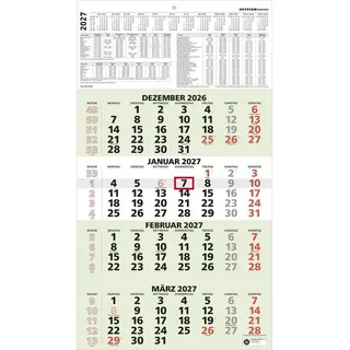Zettler 4-Monatskalender 959 Grün 2027