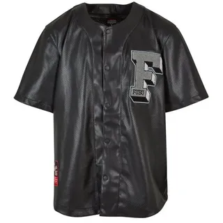 Fubu Langarmhemd Fubu Herren College Leather Baseball Jersey (1-tlg) schwarz XXS