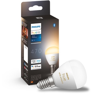 Philips Hue White Ambiance E14 Luster LED Lampe, dimmbar, alle Weißschattierungen, steuerbar via App, kompatibel mit Amazon Alexa (Echo, Echo Dot), Einzelpack