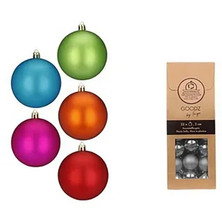 INGE-GLAS® Weihnachtsbaumkugel Weihnachtskugeln MilleFiori, Ø 3 cm, 32 Stück