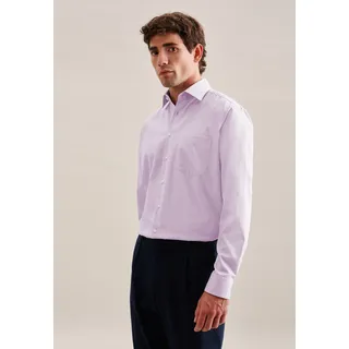 Businesshemd SEIDENSTICKER "Schwarze Rose", Herren, Gr. 3XL (48), normale Ärmellängen, rosa (violett), 100% Baumwolle, unifarben, regular fit, 2-Knopf-Manschette, Hemden, Regular 1/1 Kentkragen Uni