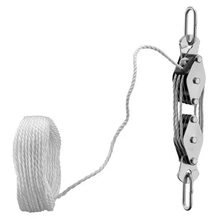 XPOtool Flaschenzug Kunststoff/Stahl 20 m bis 180 kg