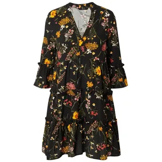 Vero Moda Minikleid EASY JOY (1-tlg) Volant orange|schwarz S