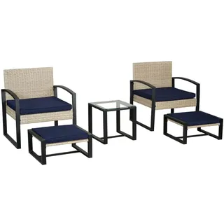 casa.pro Calvello Set 5-tlg. Beige/Schwarz