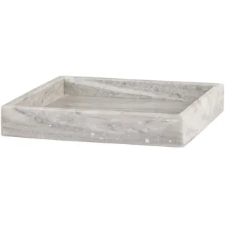 Chic Antique Morlaix Tablett aus Marmor quadratisch, H4/L30/B30 cm, latte