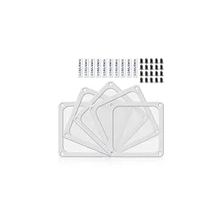 YIMATEECO Lüfterabdeckungen 120mm PC Staubfilter mit Magnetrahmen, Nylon 80 Maschen Ultrafein Mesh Filter Staubdicht für Computer-Kühlerlüfter, PC-Kühler Lüftergitter (Nylon, 120 * 120mm, 5Stü, Weiß)