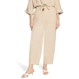 Cartoon Leinenhose Damen mit Gummizug Beige 36