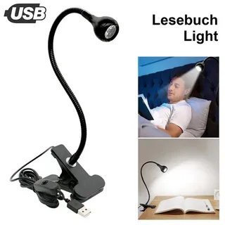 yozhiqu LED Klemmleuchte Klemmbarer Flexibler LED-Leselicht - perfekte Nachttischlampe, Flexibles Design, Wiederaufladbar,LED-Licht für entspanntes Lesen