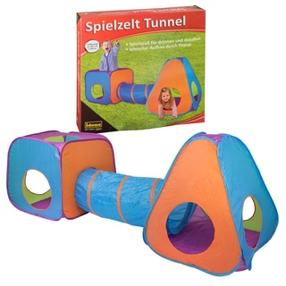 Idena Spielzelt Idena 40118 - Spielzelt mit Tunnel für Kinder, für drinnen und draußen bunt