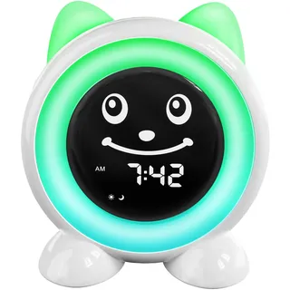 I·CODE Kinderwecker, Schlaftrainer Kinder mit Nachtlicht,Kinder Lichtwecker für Kleinkinder,Lernen von Schlafen und Aufwachen