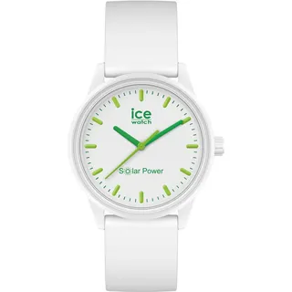 ICE solar power Nature  Weiße Herren/Unisexuhr mit Silikonarmband  017762 Me...