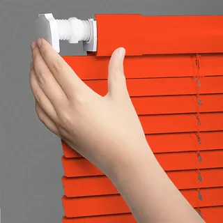 Ohne Bohren Aluminium Jalousie für Fenster, nach Maß innen Verdunkelungsrollo Größen von 20 bis 160 Breit, Sonnenschutz Alu-Jalousien, Lichtschutz Lamellenrollo(Red)