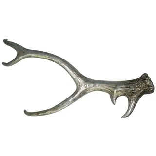 LINDER Tischdeko Hirschgeweih Silber 63x27x9cm 1Stück Polyresin Geweih Hirsch Trophäe