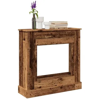 vidaXL Bodenschutzplatte Kaminumrandung Altholz-Optik 90x30x90 cm Spanplatte