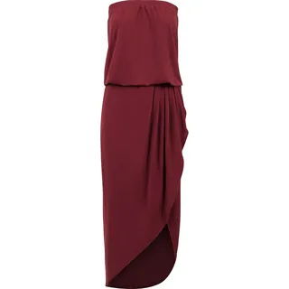 URBAN CLASSICS Vicoe Bandeau Kleid Bordeaux XS