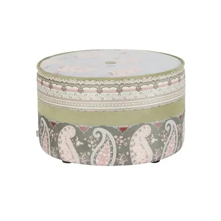 bassetti by SCHRÖNO Pouf aus Velours Tino , grün , Maße (cm): H: 39  Ø: 63