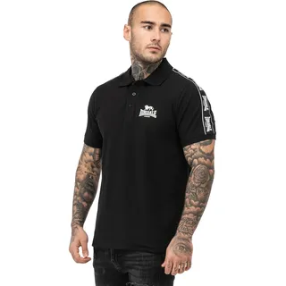 Lonsdale Herren Poloshirt normale Passform Setter Kurzarm-poloshirt - Black / White - 3XL