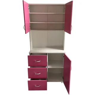 Hti-Living Kinderkleiderschrank HTI-Living 80 x 180 x 40 cm MDF pink-weiß