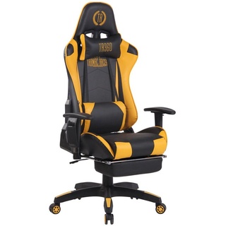 CLP Gaming Chair Turbo XFM Kunstleder, Massagefunktion, Fußablage gelb|schwarz