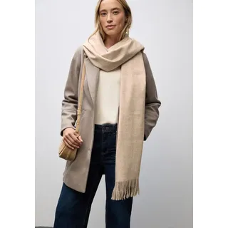 STREET ONE Schal, mit Fransen am Saum beige