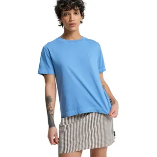 T-Shirt QUIKSILVER "Essential", Damen, Gr. L, blau (riviera), Obermaterial: 100% Baumwolle., Shirts T-Shirt