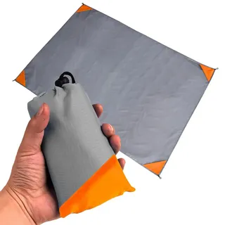 YQBFTC Mini Picknickdecke 200x210cm,Ultraleicht Tragbare Stranddecke,4 Befestigung Ecken,Sandabweisende Camingdecke,Wasserdicht Outdoor Decke Klein für Picknick,Reisen,Strand,Camping Wandern(Orange)