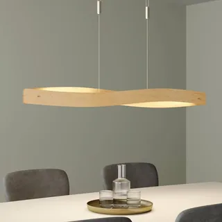 Quitani LED-Hängeleuchte Lian, eiche/natur