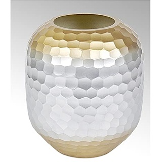 Lambert - Vase, Blumenvase - Favo - Farbglas - Farbe: Silber/Gold - matt - (ØxH) 23 x 30,5 cm